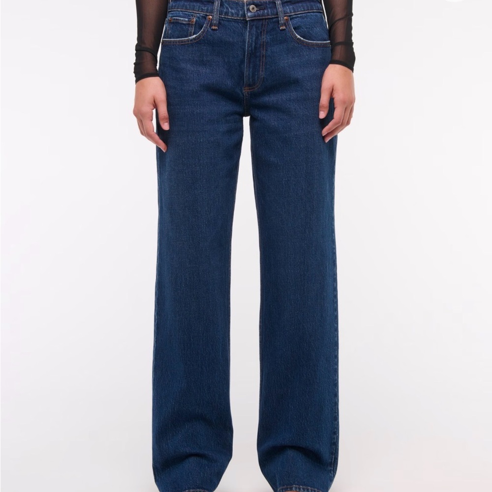 Abercrombie & Fitch Indigo Wide Leg Jeans